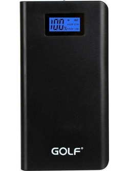 Golf LCD-06 Power Bank 15600mAh με 2 Θύρες USB-A Black