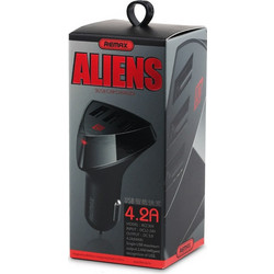 Φορτιστής Αυτοκινήτου REMAX Aliens RC-C304 4.2Α 3xUSB Μαύρο