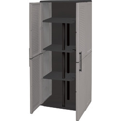 ArtPlast Easy Line Ε71/PS Δίφυλλη Πλαστική Ντουλάπα Εξωτερικού Χώρου Γκρι 68x37x163cm 610009