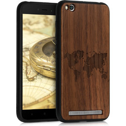 KW Back Cover Wood World Map Dark Brown (Xiaomi Redmi 5A)
