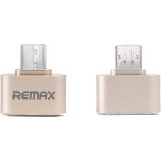 Remax OTG RA-OTG micro USB male - USB-A female Gold