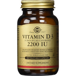 Solgar D3 2200iu 100 Κάψουλες