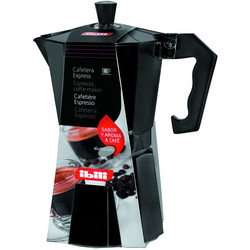 Ibili 612203 Μπρίκι Espresso 3Cups Μαύρο