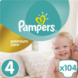 Pampers Premium Care Maxi Πάνες No4 9-14kg 104τμχ