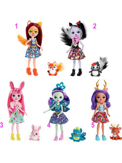 Mattel Enchantimals Κούκλα & Ζωάκι Φιλαράκι Διάφορα Σχέδια