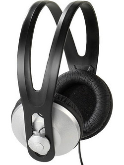 Vivanco Stereo Ενσύρματα Ακουστικά Hi-Fi Over Ear Μαύρα Ασημί