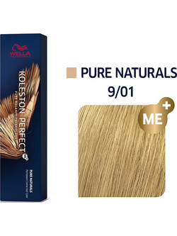 Wella Koleston Perfect Me+ Pure Naturals 9/01 Ξανθό Πολύ Ανοιχτό Φυσικό Σαντρέ Μόνιμη Βαφή Μαλλιών 60ml