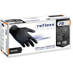 Reflexx 78 Γάντια Νιτριλίου Μαύρα 100τμχ