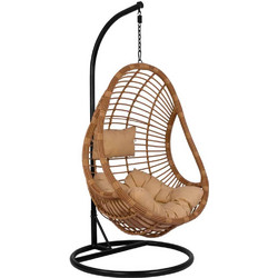 HomeMarkt Κρεμαστή Κούνια Φωλιά Wicker Μπεζ HM5541.01