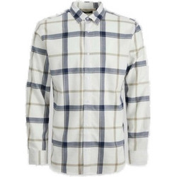 Jack & Jones Ανδρικό Πουκάμισο Βαμβακερό Καρό Μακρυμάνικο Slim Fit Λευκό 12218557