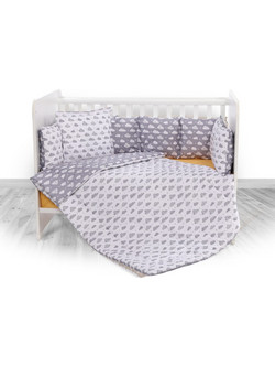 Lorelli Clouds Σετ Κούνιας Grey 4τμχ 20800144901