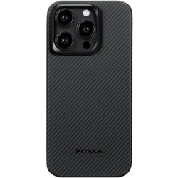 Pitaka MagEZ Case 4 600D Aramid Back Cover Fiber Black / Grey / Twill (iPhone 15 Pro)