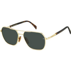 David Beckham DB1128GS 06J/QT Ανδρικά Γυαλιά Ηλίου Aviator Μεταλλικά Χρυσά με Πράσινο Polarized Φακό