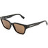 Lacoste L6002S 001 Ανδρικά Γυαλιά Ηλίου Τετράγωνα Κοκάλινα Μαύρα με Καφέ Polarized Φακό