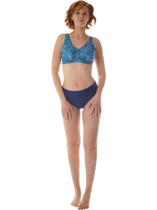 Gsecret Bikini Set με Ενίσχυση Ψηλόμεσο Navy Μπλε Τιρκουάζ DY8064-26833
