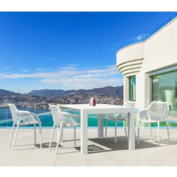 Siesta Vegas Air Xl Σετ Τραπεζαρία Κήπου Πολυπροπυλενίου 5τμχ White 20.9977