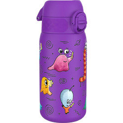 Ion8 Aliens Παιδικό Μπουκάλι Πλαστικό BPA Free με Καλαμάκι Μωβ 400ml