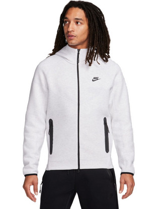 Nike Tech Fleece Ανδρική Ζακέτα Fleece με Φερμουάρ Λευκή FB7921-051