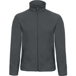 B&C Collection Micro Ανδρική Ζακέτα Fleece με Φερμουάρ Ανθρακί ID.501