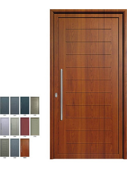 Alteex Πόρτα Ασφαλείας Laminate Καρυδιά Καφέ AL85695