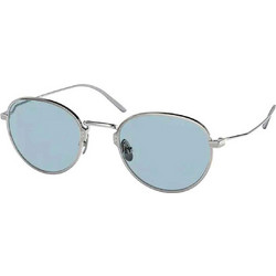 Prada PR53WS 05Q05I Ανδρικά Γυαλιά Ηλίου Στρογγυλά Μεταλλικά Ασημί με Μπλε Polarized Φακό