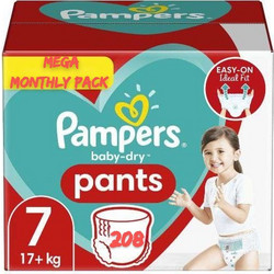 Pampers Baby Dry Monthly Pack Πάνες Βρακάκι No7 17+kg 208τμχ