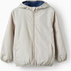Zippy Παιδικό Μπουφάν Χειμωνιάτικο Softshell Αντιανεμικό Γκρι 31060206611