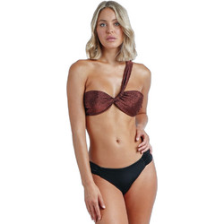 Admas Bikini Set με Έναν Ώμο Καφέ Μαύρο 15375
