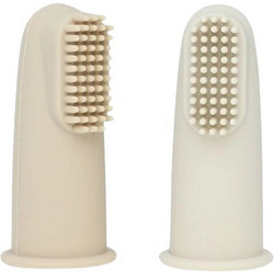 Minene Δαχτυλική Οδοντόβουρτσα Σιλικόνης Beige 2τμχ