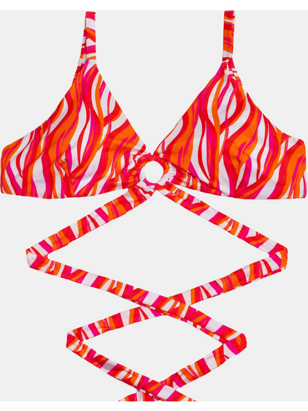 Rock Club Bikini Top Τριγωνάκι Φούξια Κοραλί BP-1639