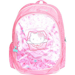 SunCe Hello Kitty Σχολική Τσάντα Πλάτης Δημοτικού Ροζ HS4-7420