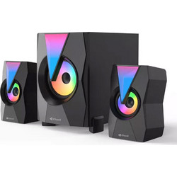 Kisonli TM-4000U Ηχεία Υπολογιστή 2.1 8W με Bluetooth & RGB Φωτισμό Black