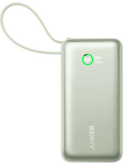 Anker A1259G61 Power Bank 10000mAh 30W με Θύρα USB-A & Θύρα USB-C Green