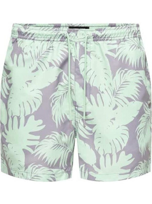 Only & Sons Ανδρικό Μαγιό Σορτς Floral Λευκό 22028821