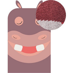 Chic Mic Hippo KBB100 Κουβέρτα Αγκαλιάς Πλεκτή 80x140 Ροζ Μωβ