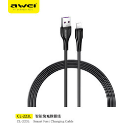 Awei CL-223L USB-A to Lightning Cable 1m Black 841268886934800
