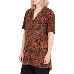 Volcom Dino Κοντομάνικο Γυναικείο Πουκάμισο Μεταξωτό Ταμπά B0412308-DCL