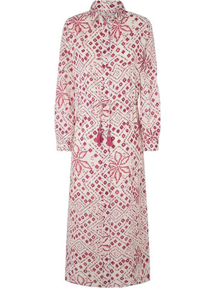 Pepe Jeans Midi Καθημερινό Φόρεμα Floral Σεμιζιέ Λευκό PL953515-808