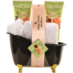Primo Bagno Nymph Of Roses Shower Gel 100ml + Body Lotion 100ml + Salt Bath 100gr + Sponge + Towel