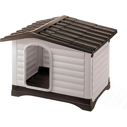Ferplast Dogvilla 90 Σπιτάκι Σκύλου Πλαστικό Εξωτερικού Χώρου Μπεζ 88x72x65cm