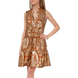 Lace Mini Καλοκαιρινό Καθημερινό Φόρεμα Ταμπά M-8519