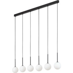 TK Lighting Martin Κρεμαστό Φωτιστικό Οροφής Ράγα Πολύφωτο Μαύρο 4504