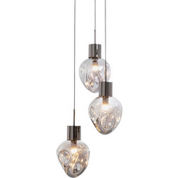 Kare Design Supernova Κρεμαστό Φωτιστικό Οροφής Τρίφωτο Γκρι KA-56422