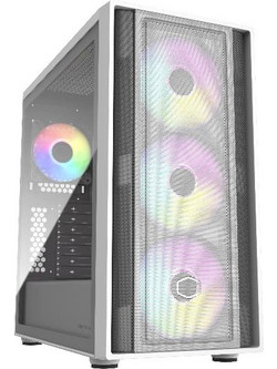 Cooler Master MasterBox 600 White Midi Tower Κουτί Υπολογιστή RGB με Πλαϊνό Παράθυρο