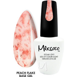 Mixcoco Flake Base 12 Peach Base Coat Ημιμόνιμο Βερνίκι Νυχιών 15ml