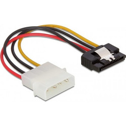 DeLOCK 60120 Καλώδιο Τροφοδοσίας 15-Pin SATA Male to 4-Pin Molex Female 0.15m Multicolor