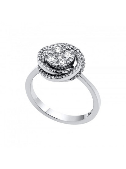 Mar & Co Diamonds Γυναικείο Δαχτυλίδι από Λευκόχρυσο 18K με Διαμάντι 3544
