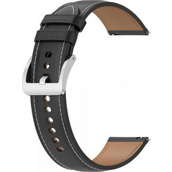 Techsuit W048 Λουράκι Δερμάτινο Black (Universal 20mm)