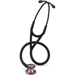 3M Littmann Cardiology IV Παιδιατρικό Καρδιολογικό Στηθοσκόπιο Non Chill με Διπλό Κώδωνα Black Rainbow Finish 6165