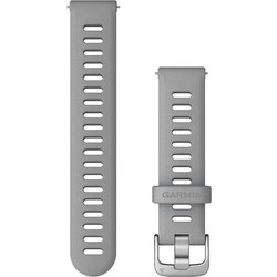 Garmin Quick Release 18mm Λουράκι Σιλικόνης Powder Grey / Silver